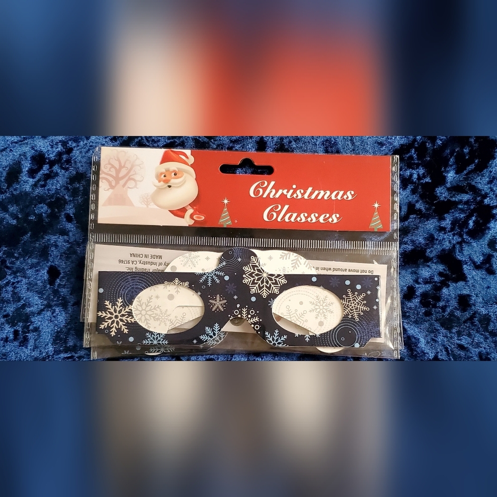 Magical Christmas 3D Paper Glasses With SNOWFLAKE Design *1 Pair*